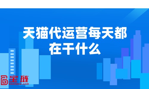 天貓代運(yùn)營(yíng)每天都在干什么？有什么用？